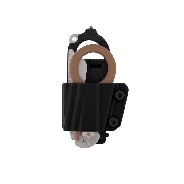 Trauma Shears Holster for Leatherman Raptor Rescue - Black - Belt Lock - front view